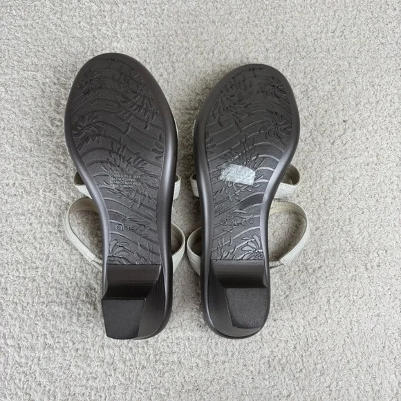 Abeo White and Brown Women's Sandals - Picture 11 of 15